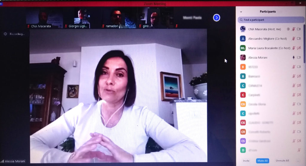 videoconferenza cna con alessia morani