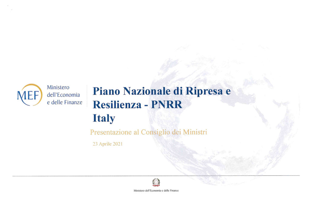 PNRR presentazione 22 aprile 2021